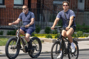 The ‘Terminator’ star Arnold Schwarzenegger and Son Joseph Baena Twin as they Embark on Bike Ride Outing Together in Canada
