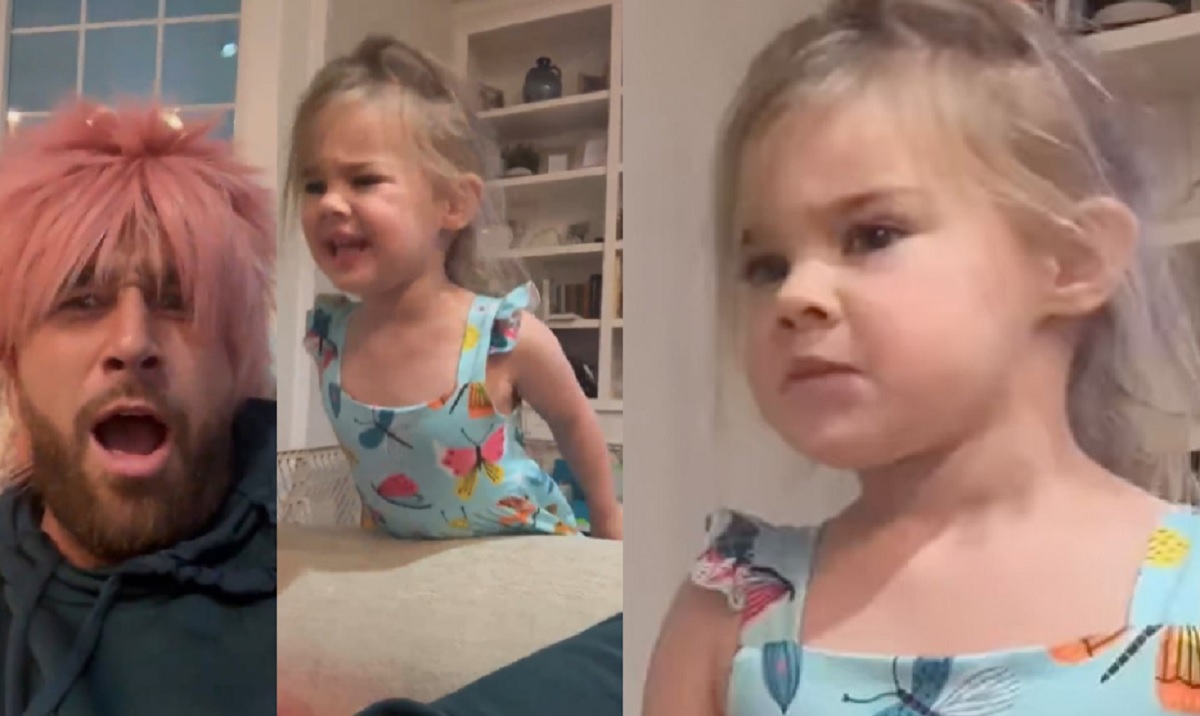 WATCH: Jason Kelce’s Daughter Adorably Calls Out Travis Kelce for Being ‘Naughty’ and ‘Sneaky’ While Rocking Her Dad’s Wig