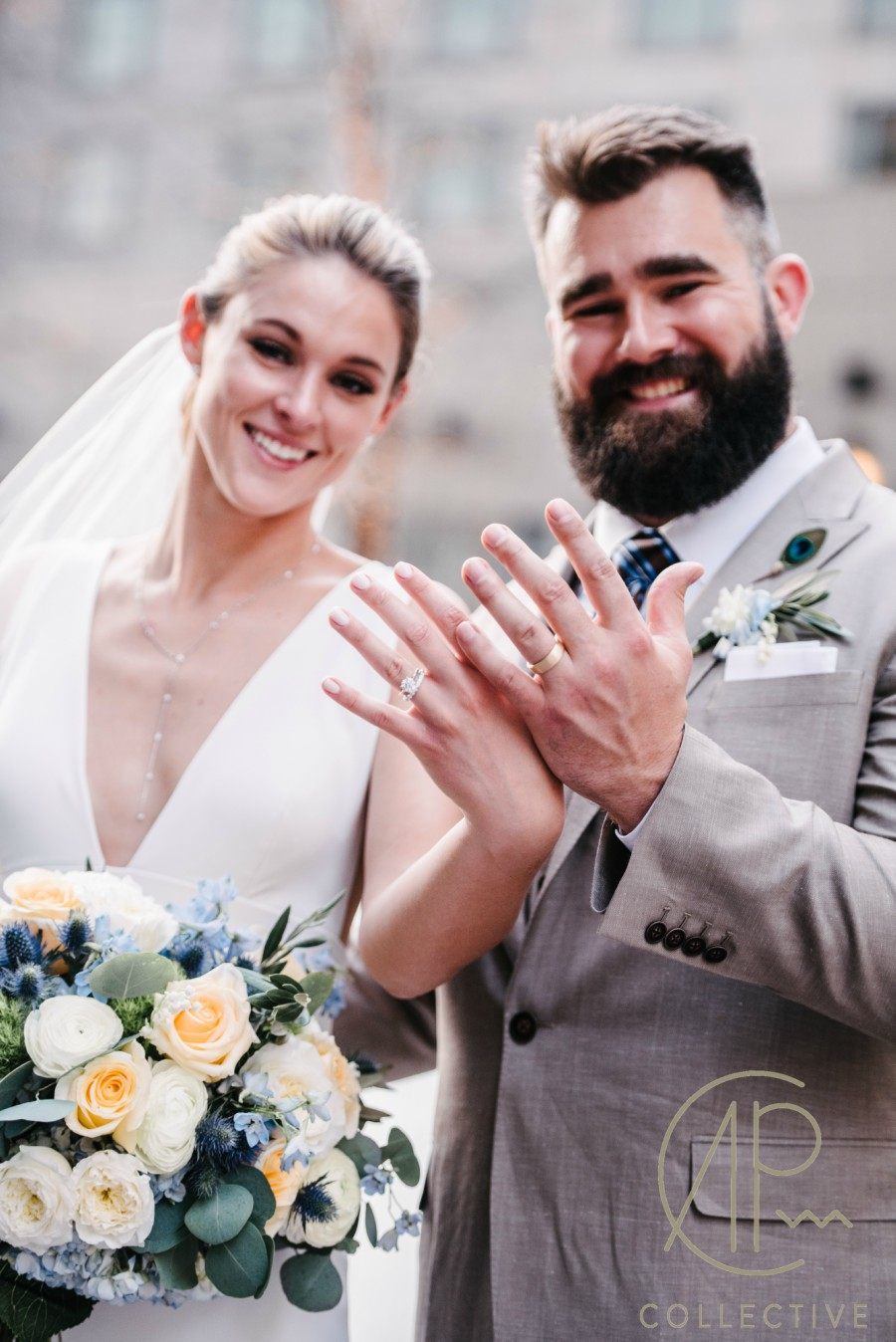 "HAPPY ANNIVERSARY " to Jason Kelce as He and His Wife celebrates their 7-years Marriage  Anniversary Today ..