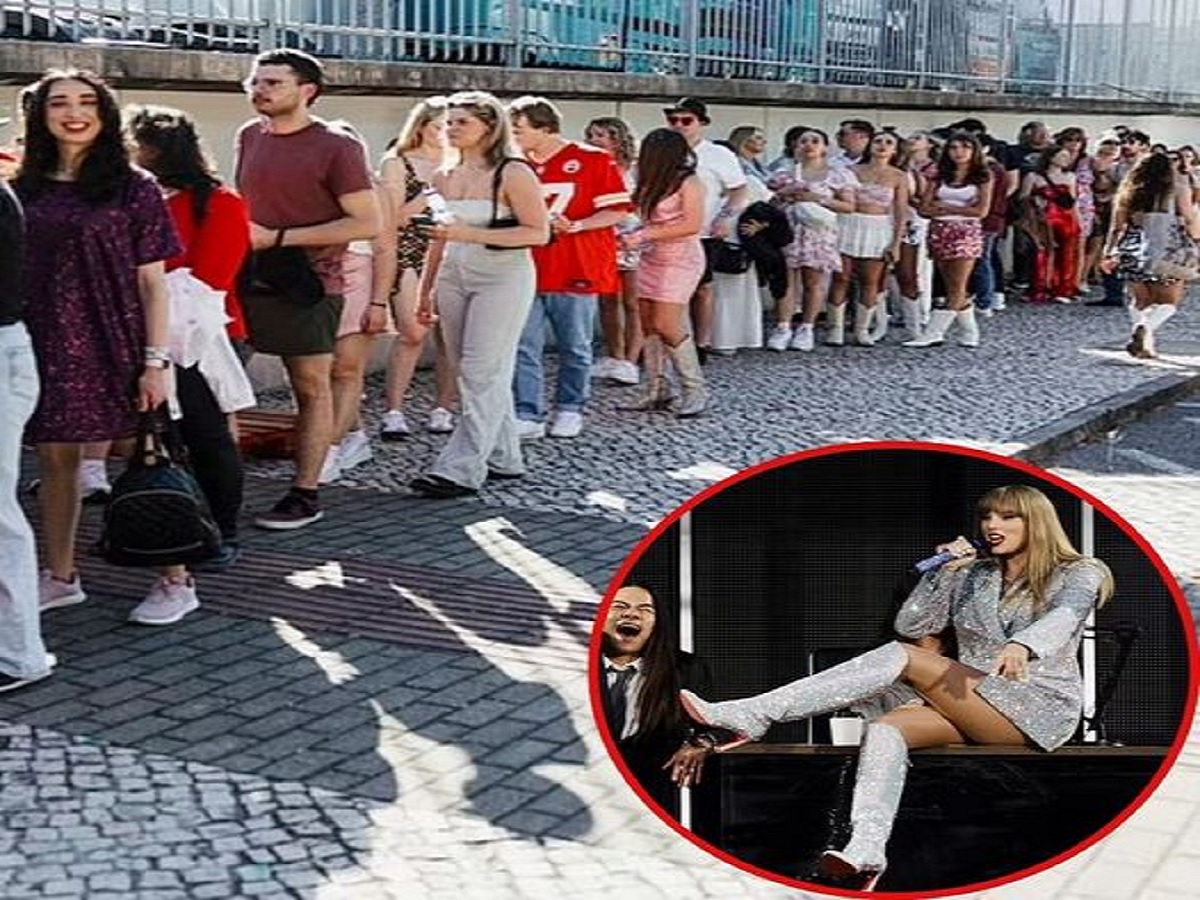 WATCH: Commotion at the  Era Tour as Taylor Swifts fans tear down a fence after learning the show had been delayed by an...