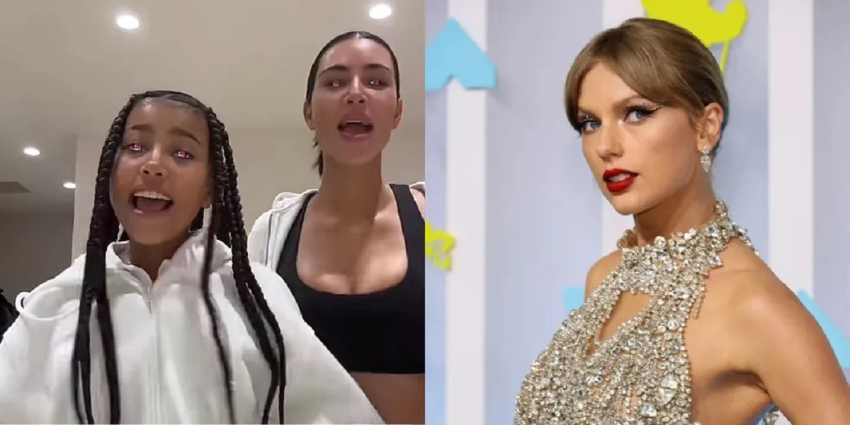 Kim Kardashian’s daughter North West criticizes and humiliates Taylor Swift on her Instagram page and other social media handles, sparking controversy among followers as the drama resurfaces. would you blame Kim or Kanye West over Daughter juvenile attitude??