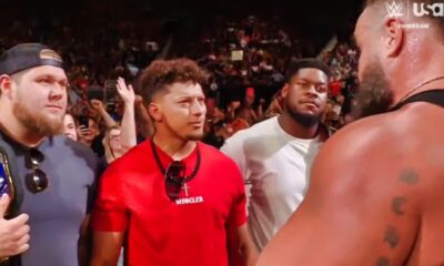 NFL Fans Can’t Stop Laughing At Video Of Patrick Mahomes Trash-Talking WWE Superstar Braun Strowman During “Monday Night Raw”