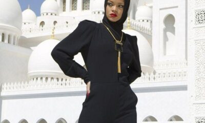 Rihanna in Abu Dhabi, She was asked to leave the mosque building because her photoshoot was considered inappropriate... see the photos